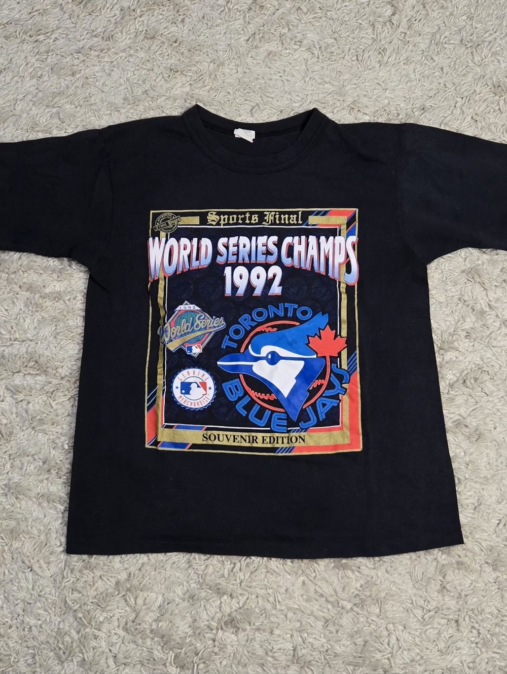 VTG 92 ORIGINAL Toronto Blue Jays 1992 World Series Champs Tee L